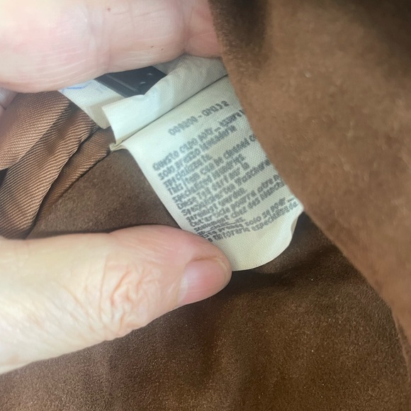 VINTAGE ICEBERG elegant BROWN Swede zippers SKIRT - Picture 12 of 16